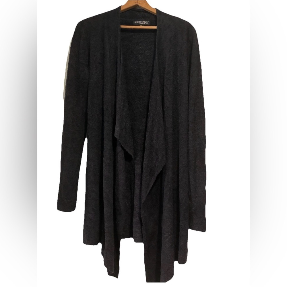 Barefoot Dreams island wrap Cardigan S/M Bamboo Chic Lite Lounge Navy Blue